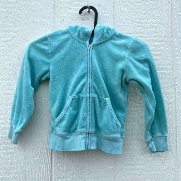 Juicy Couture Other - 🌟Juicy Couture Girls Zip Up Terry Cloth Hoodie Mint Green Size 4